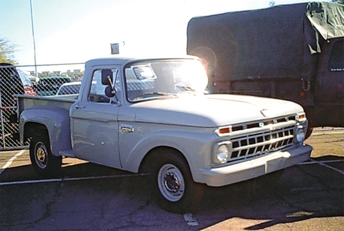 This 1965 short-bed, step-side, half-ton Ford displayed at the Arizona Military Vehicle Collector Show inspired me. It was painted in Navy gray. Apparently not all military vehicles have to be olive drab!
