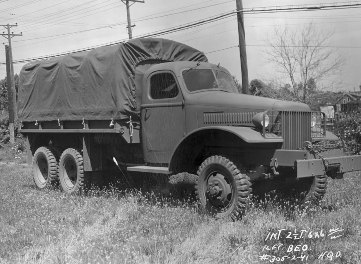 Another scarce truck, a long wheelbase closed cab truck with winch. Only 50 long wheel base trucks were on the initial order, and only half of them were equipped with the front mounted PTO-driven winch exhibited on this truck.