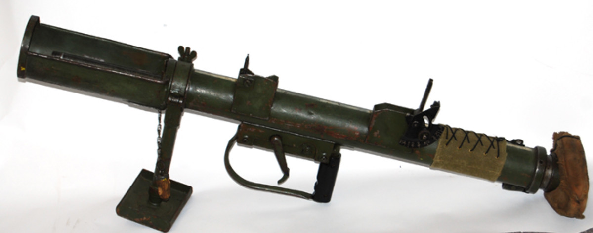 The profile of the PIAT Gun. It proved to be a heavy weapon that was difficult to arm and fire. Regardless, it served UK and Commonwealth troops through the end of WWII and into the 1950s.