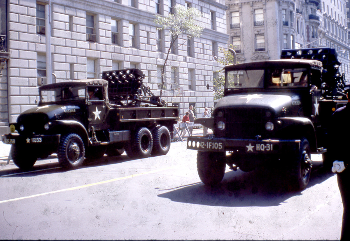 M211s carrying rocket launchers, photographed in September 1966.