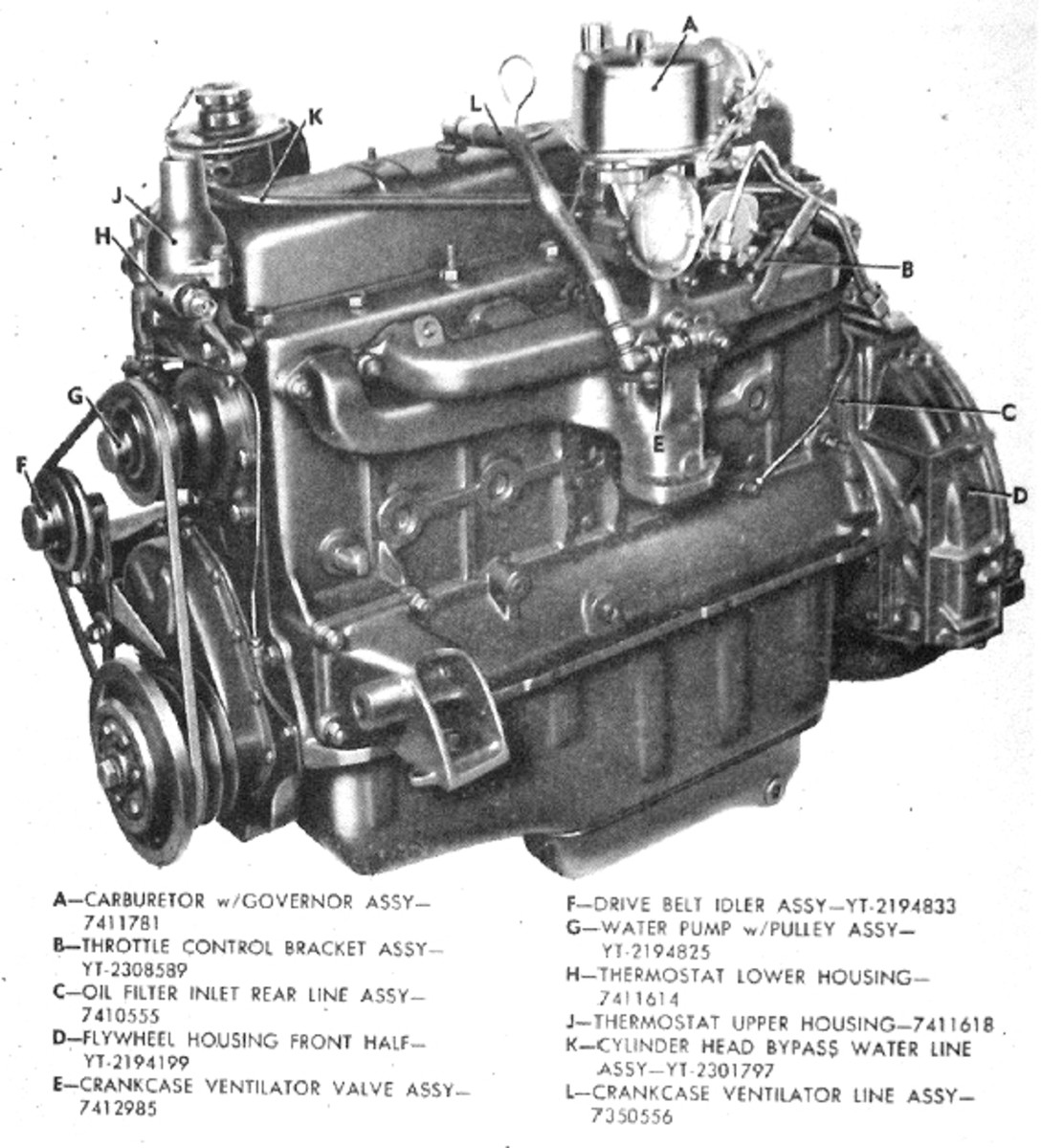 GMC 302 engine left front view