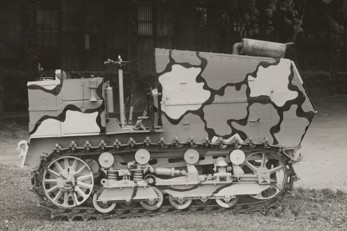 Camouflaged Holt tractor
