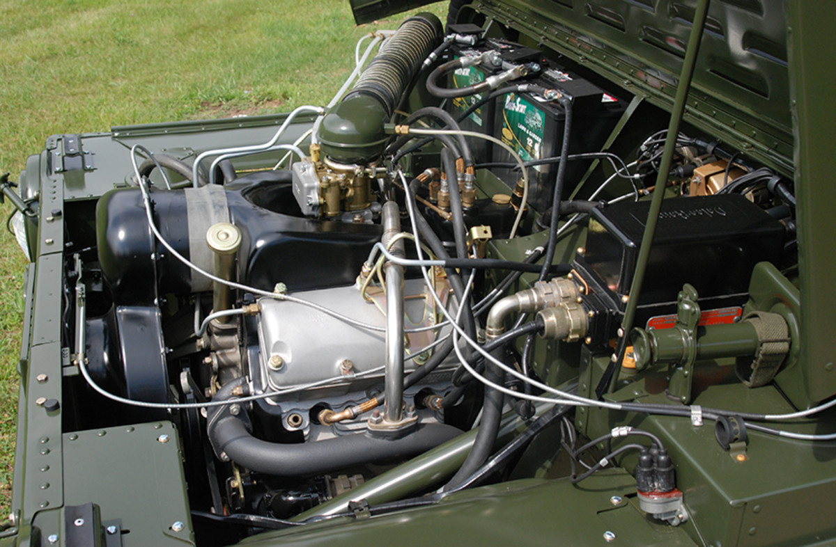 View of engine looking from the left side of the vehicle.