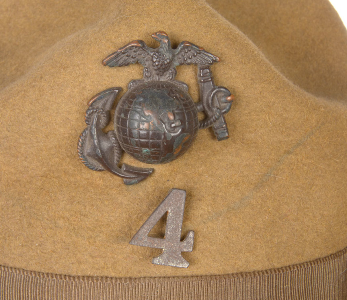 EGA and number "4" on the front of a hat.