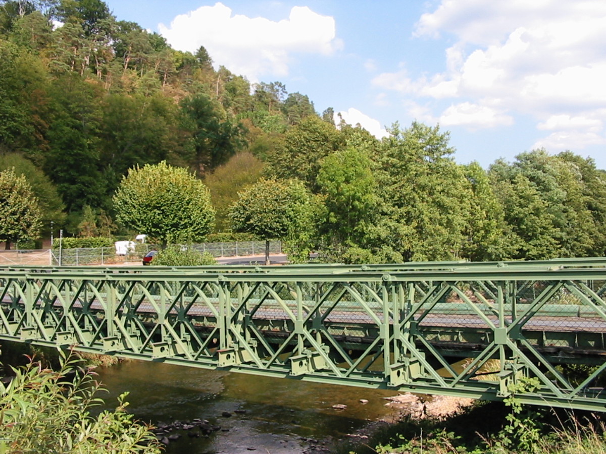 Bailey bridge over the Meurthe River, France