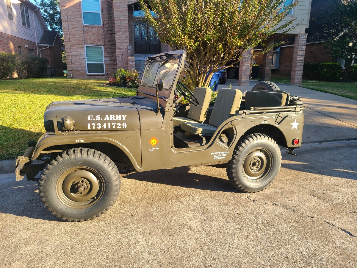 Peary Perry's 1952 Willys M38A1 in 2021, left side view.