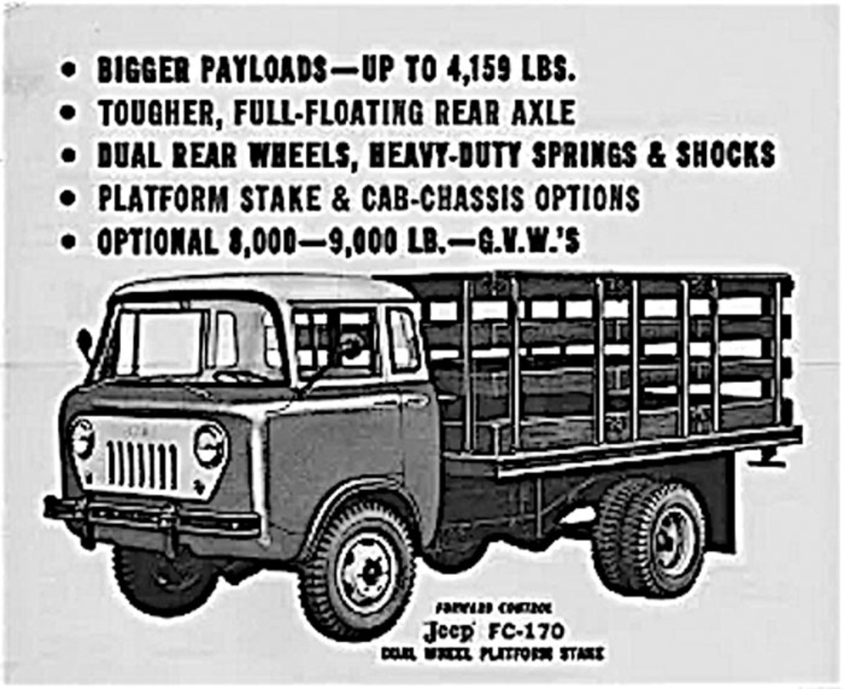 Willys also offered a dual rear wheel stake-bed model with bigger brakes and a GVW of 9000 pounds.