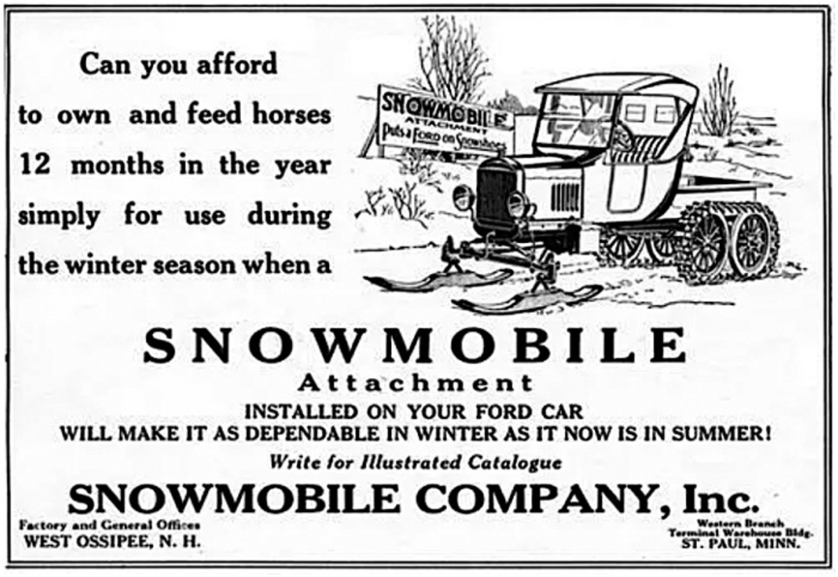 Advertisement for a Model T half-track conversion kit