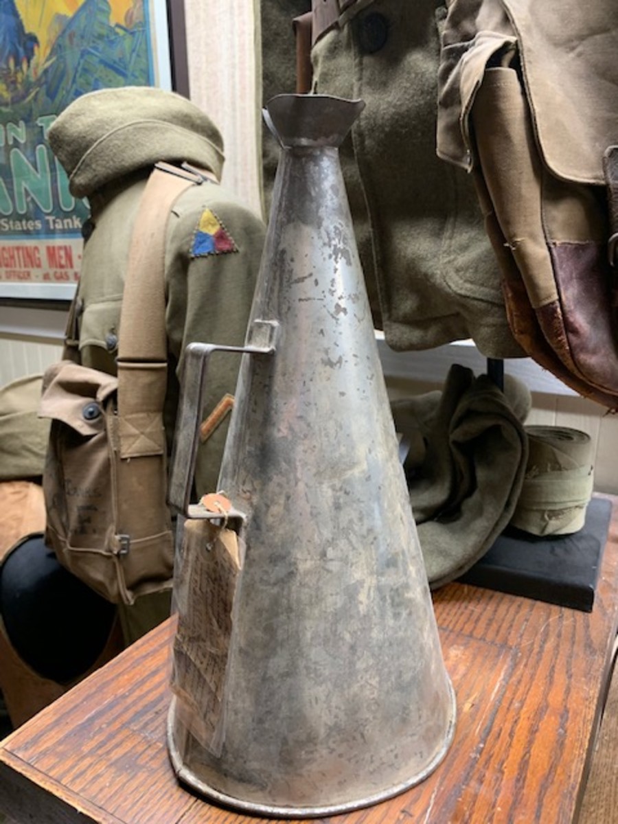 Megaphone used after WWI to lecture to occupation troops taking a Rhine River cruise.