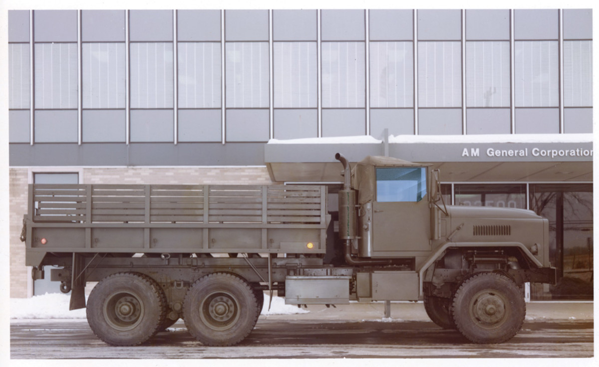 The Army initiated a product improvement program for the 5-ton 6x6 in 1975, and by 1978 AM General had completed prototypes of an improved truck, including this one. The truck featured a commercially-available powerplant, automatic transmission and full air brakes.