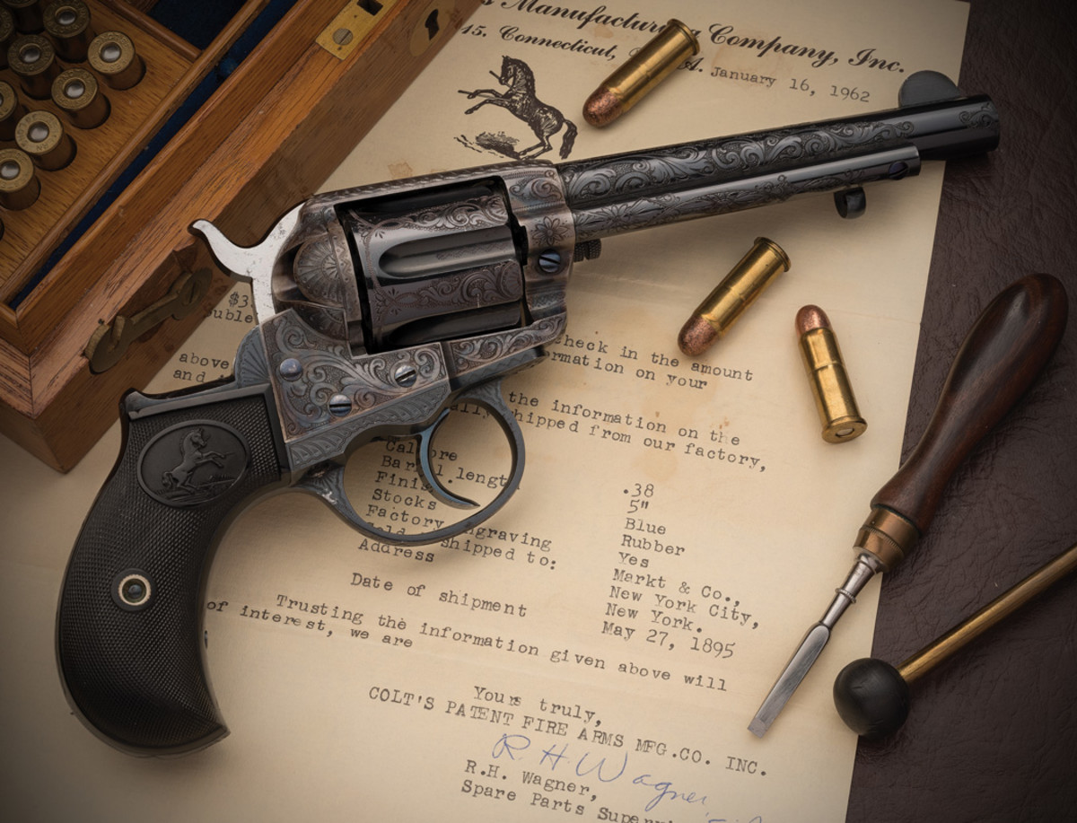 Engraved Cased Colt Model 1877 Lightning Double Action Revolver