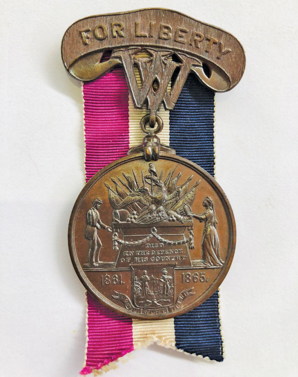 The “For Liberty” version of the West Virginia Civil War Medal was awarded for soldiers who died as a result of wounds or disease while in service.