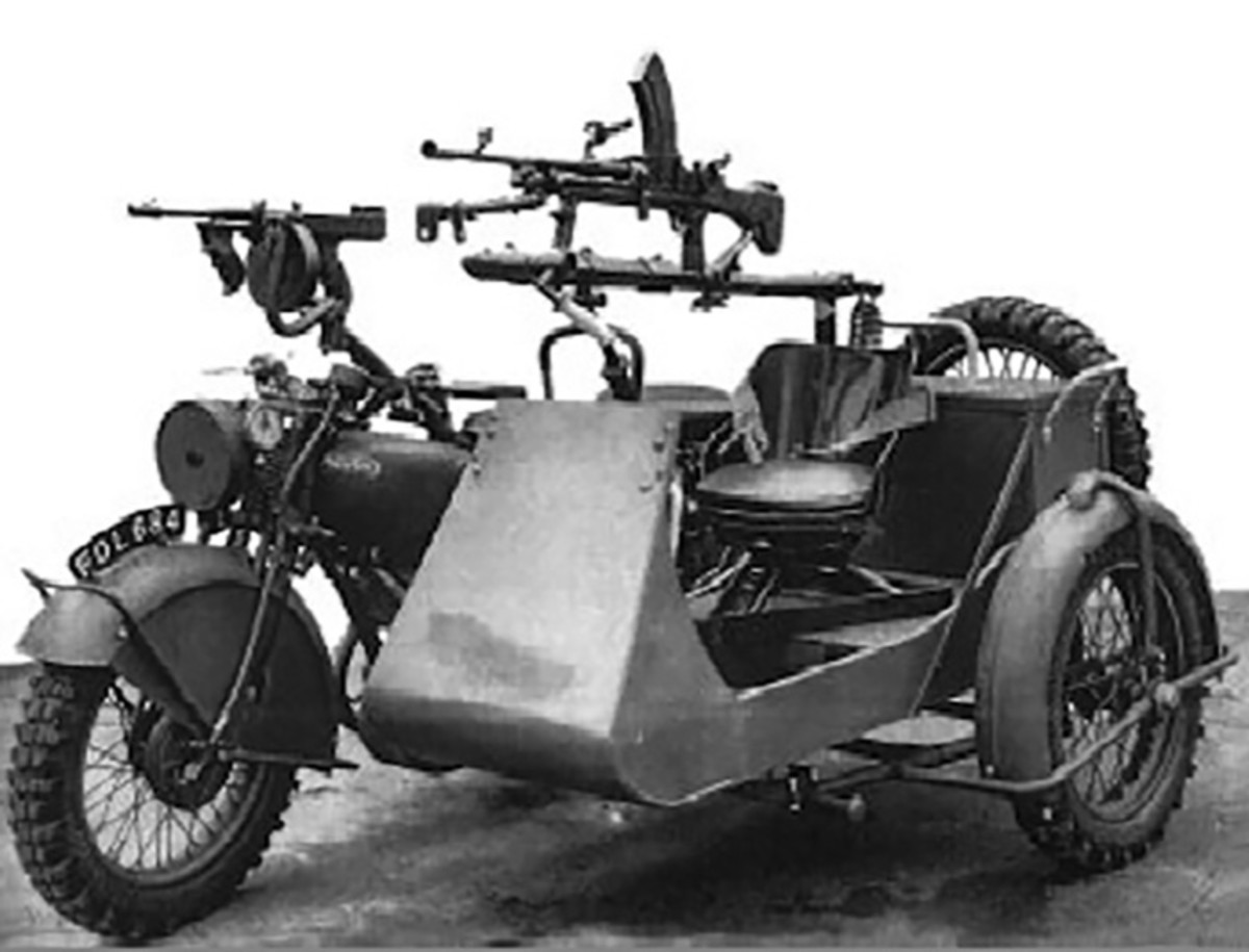Showing the Bren gun mount in position ready to fire and the bracket for the Thompson which was not a popular nor practical proposition.  (below) Showing the same machine at a different event.