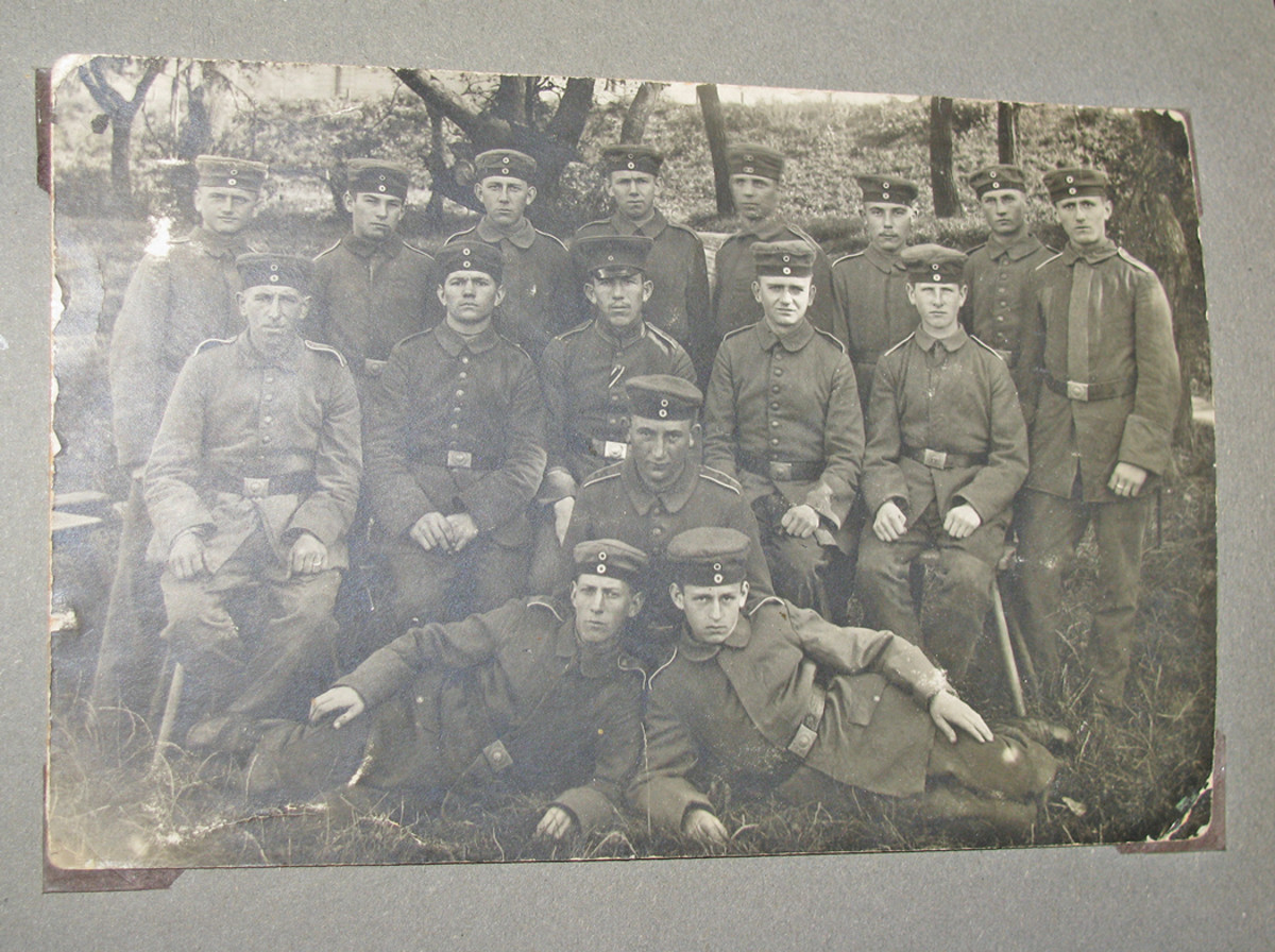 This photo comes from album of Eric Fritsch (middle row, second from right), who was was already a veteran of the First World War. He is shown here with a group of young comrades.