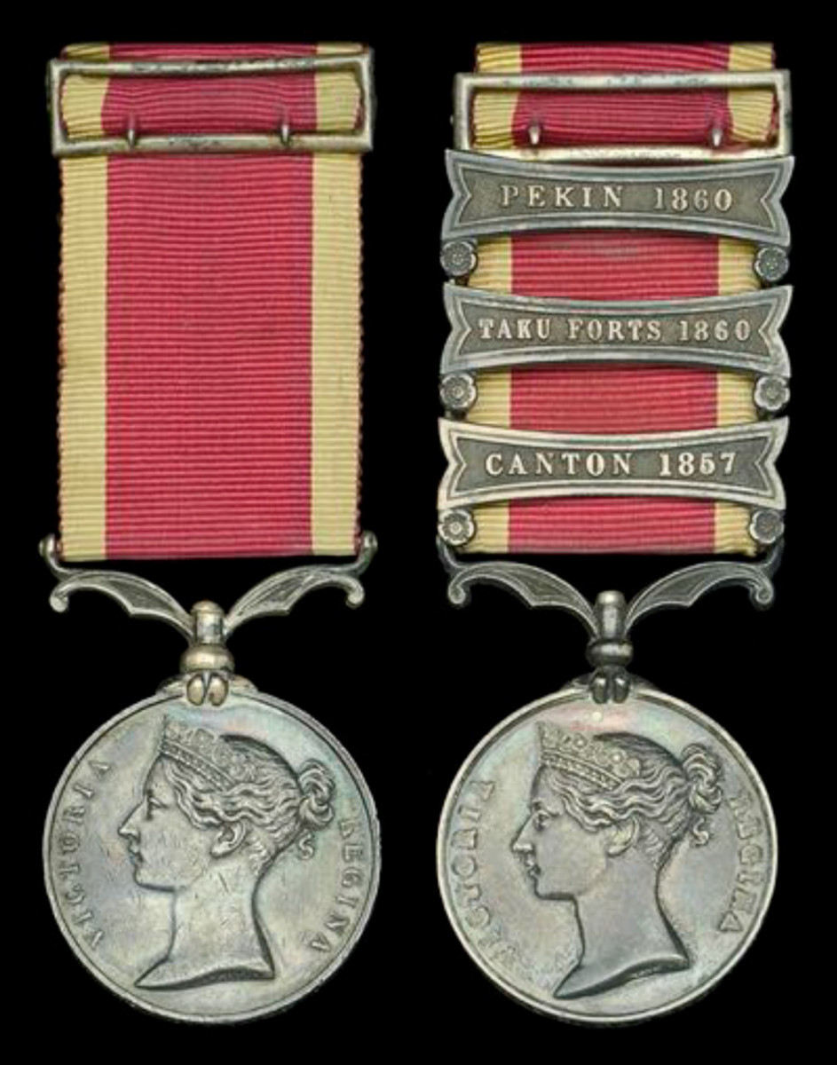 First and Second China Wars campaign pair awarded to Sir Harry S. Parkes, G.C.M.G., K.C.B