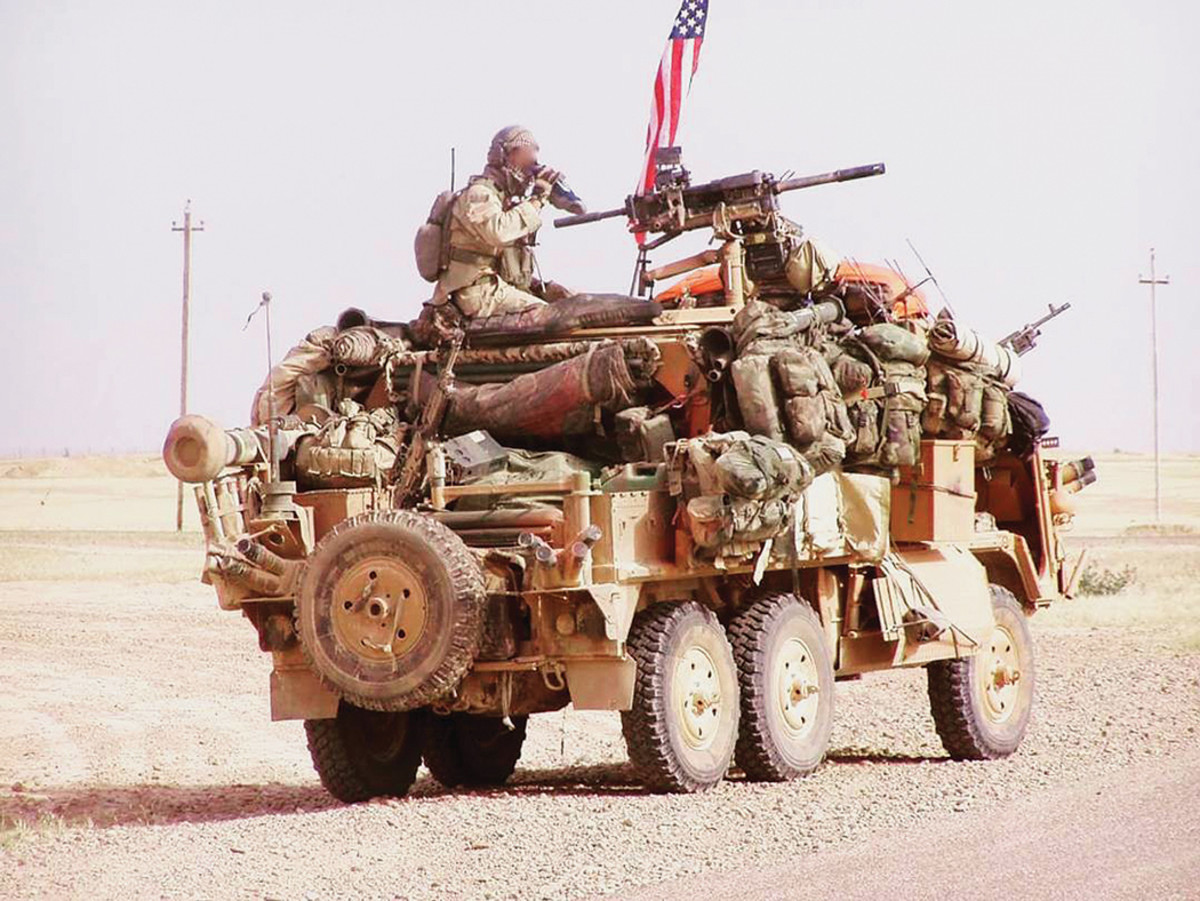 In the late 1980s, the US Army’s 1st Special Forces Operational Detachment- Delta (SFOD-D; “Delta”) was seeking a new special operations vehicle. They selected the Austrian Steyr Pinzgauer 718M 6x6 Utility Vehicle. After modifying and customizing the “Gauers,” Delta rapidly put them to use. This 1st Special Operations Detachment-Delta (SFOD-D) Delta Pinzgauer was part of Task Force 20 (TF20) tasked with capturing Western Iraq in the invasion. TF20 included Delta and other units.