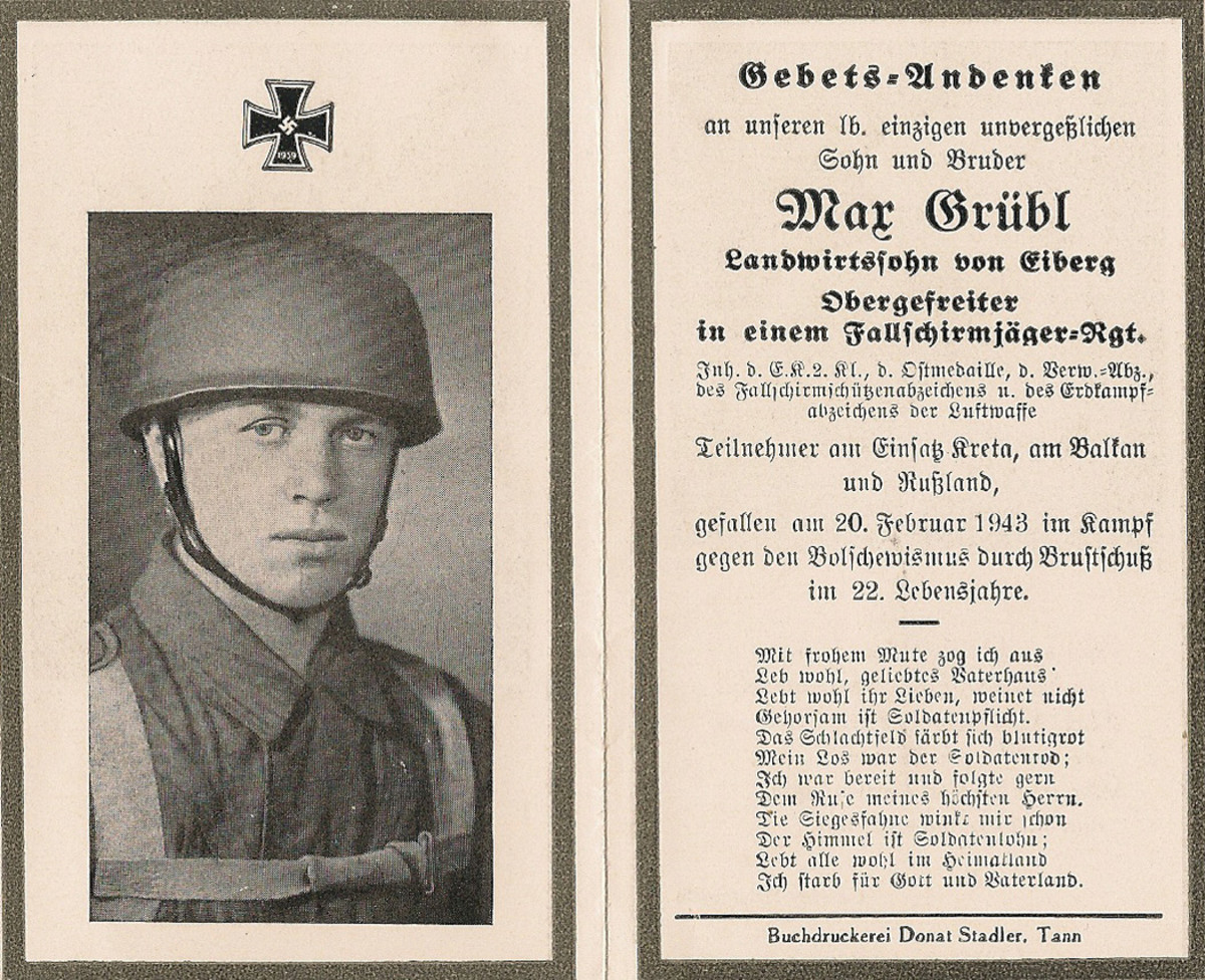 One of the less fortunate: Twenty-two-year-old Max Grubl died in Russia fighting the Bolshevik threat.