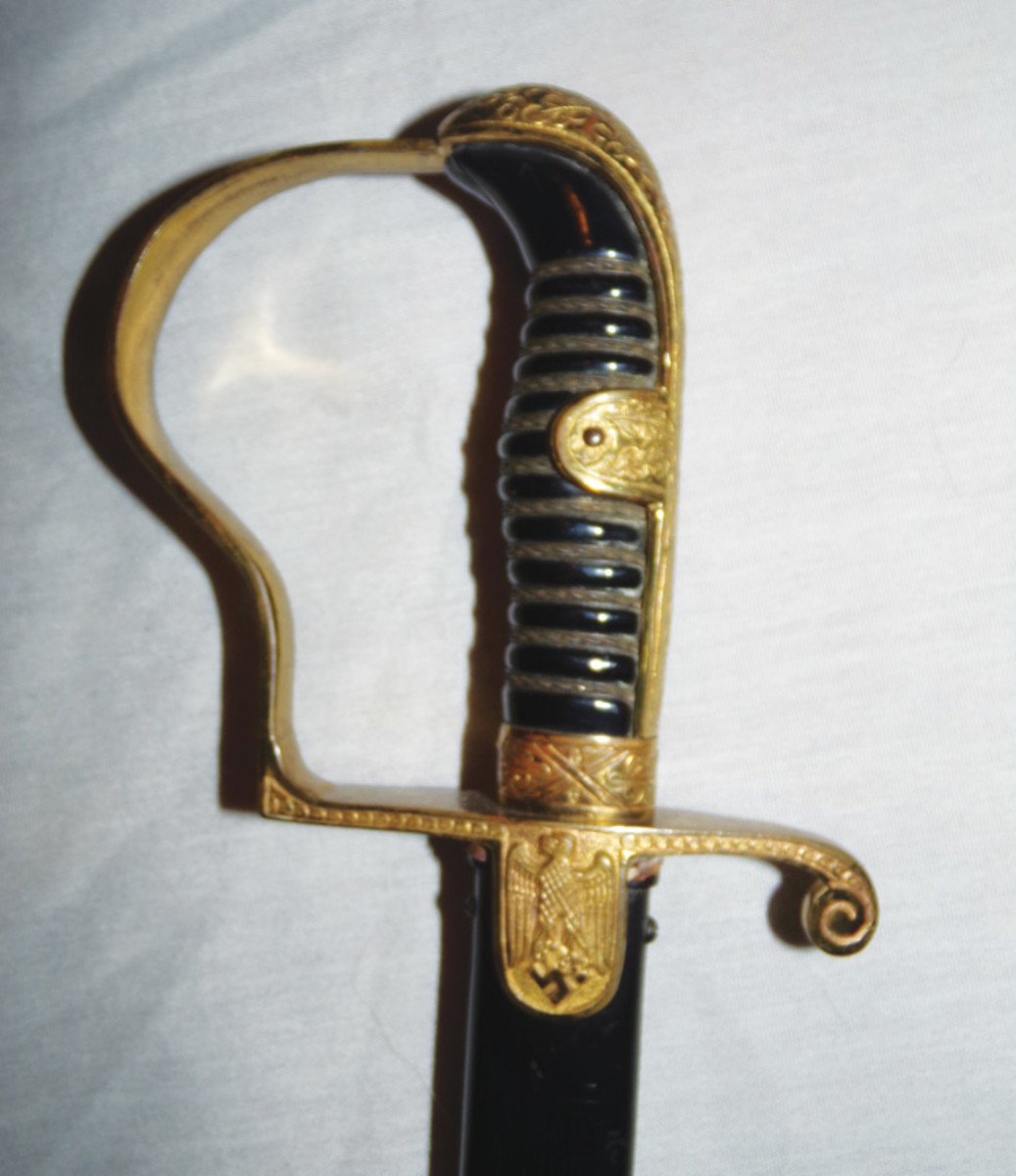 A standard doves head sword with excellent gilding.