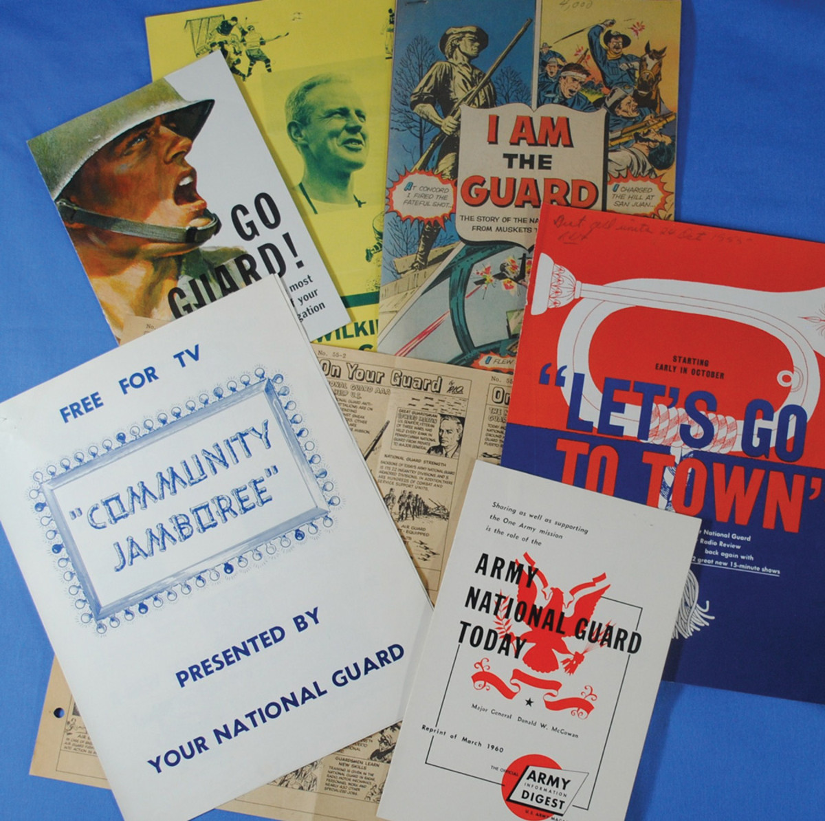 A small collection of recruiting pamphlets and programs from the Virginia National Guard archives from the 1950s and early 1960s.