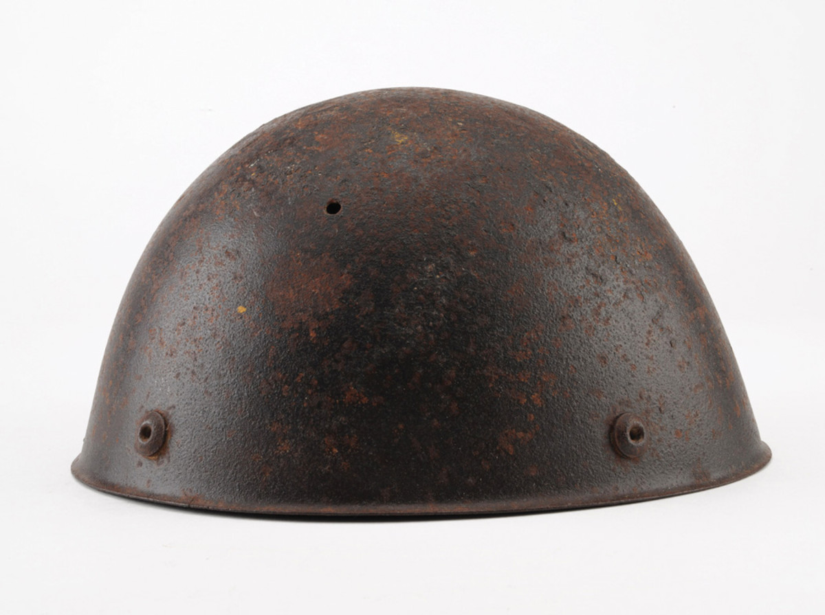 Italian Paratrooper helmet believed to be from the Folgore Division and found south of Ramcke Brigade Position.
