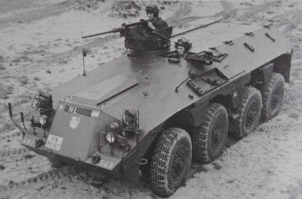 The basic APC version armed with .50-caliber machine gun, showing vehicle commander and driver’s position.