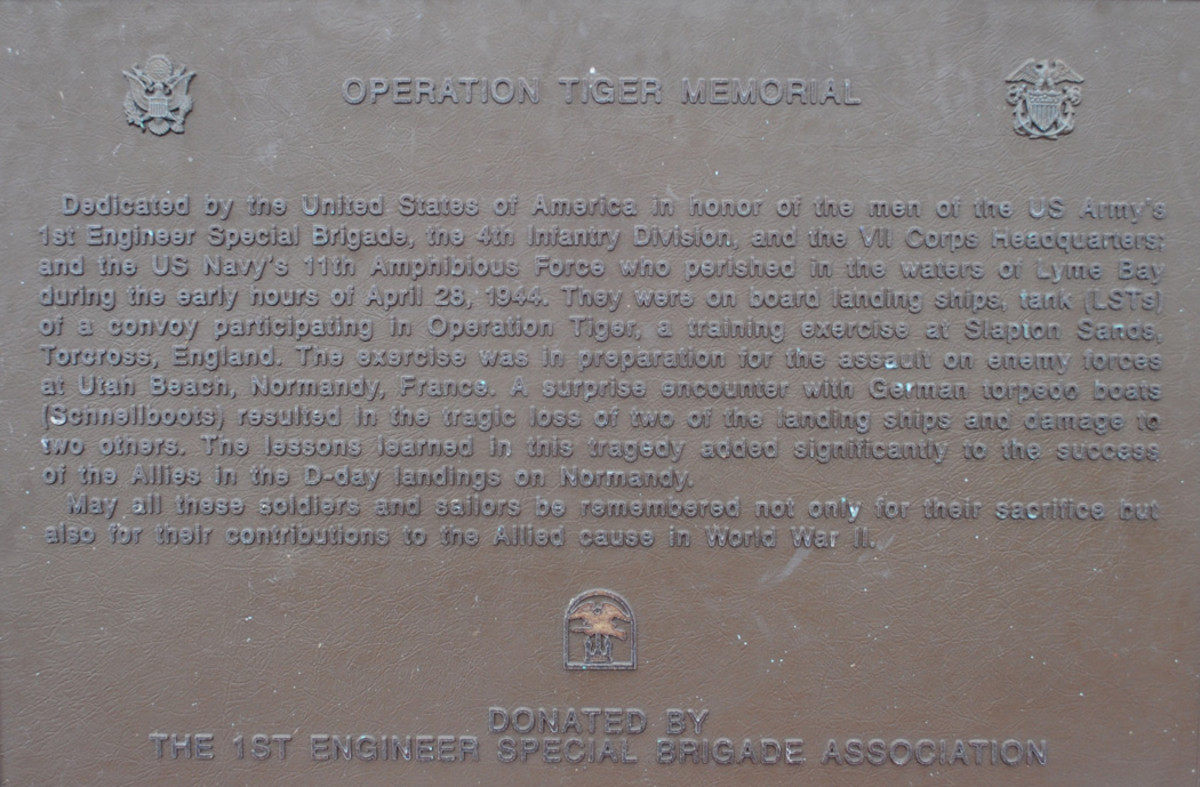 A memorial at Slapton Sands is a moving testimony to the loss.