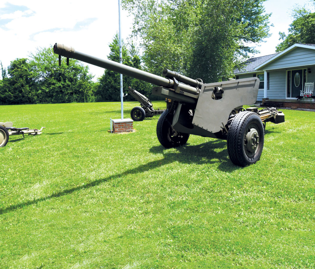 Original U.S. WWII 75mm Field Gun M1897 Shell Casing with Custom Machi –  International Military Antiques