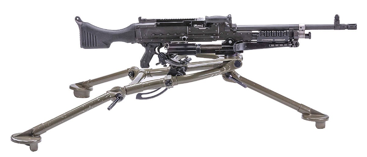 Exceptional Fabrique Nationale (Herstal) U.S. M240B machine gun, .308, one of very few specimens of its type that are fully transferable to an individual owner. Unfired since leaving factory. Near-mint, boxed. NFA item requiring BATF approval prior to transfer. 