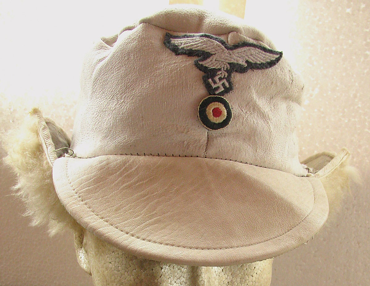 A warm winter Luftwaffe cap was a welcome addition for a soldier when stationed in the frozen Russian countryside.