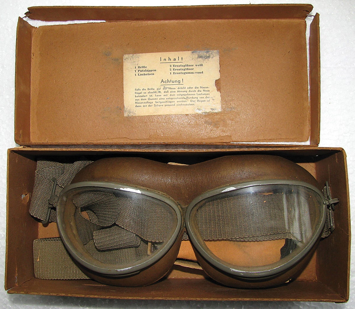 A pair of Luftwaffe aviation goggles.