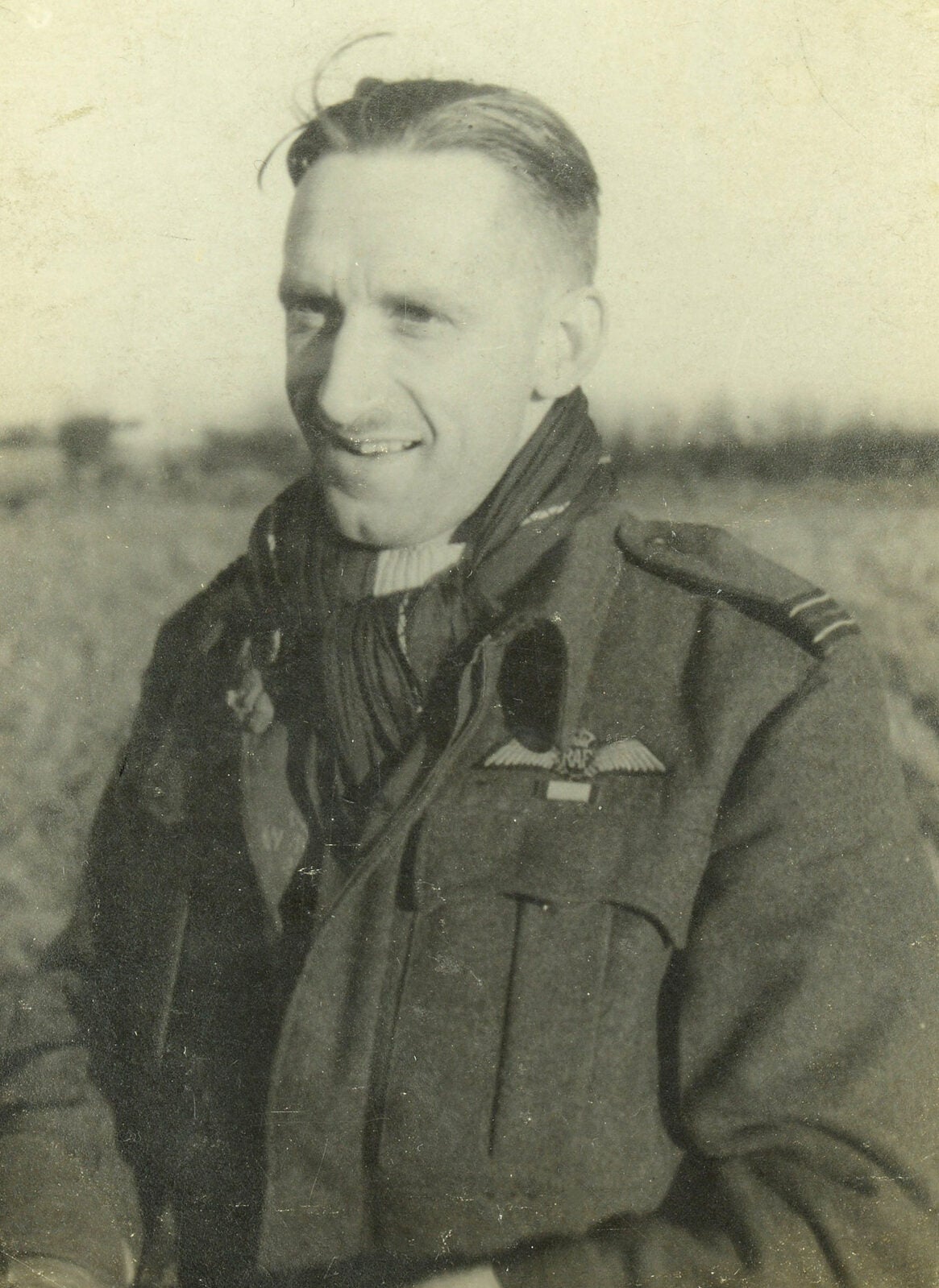 Lancaster Bomber pilot, Warrant Officer, later Flight Lieutenant, Edward Sydney Ellis of 625 Squadron of the Royal Air Force Volunteer Reserve