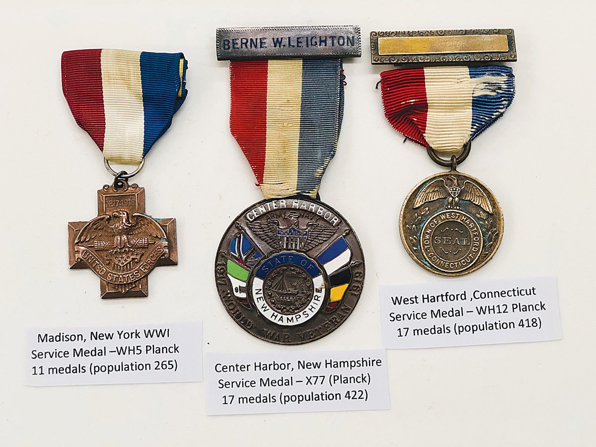 Three rare WWI Service Medals issued in low numbers.