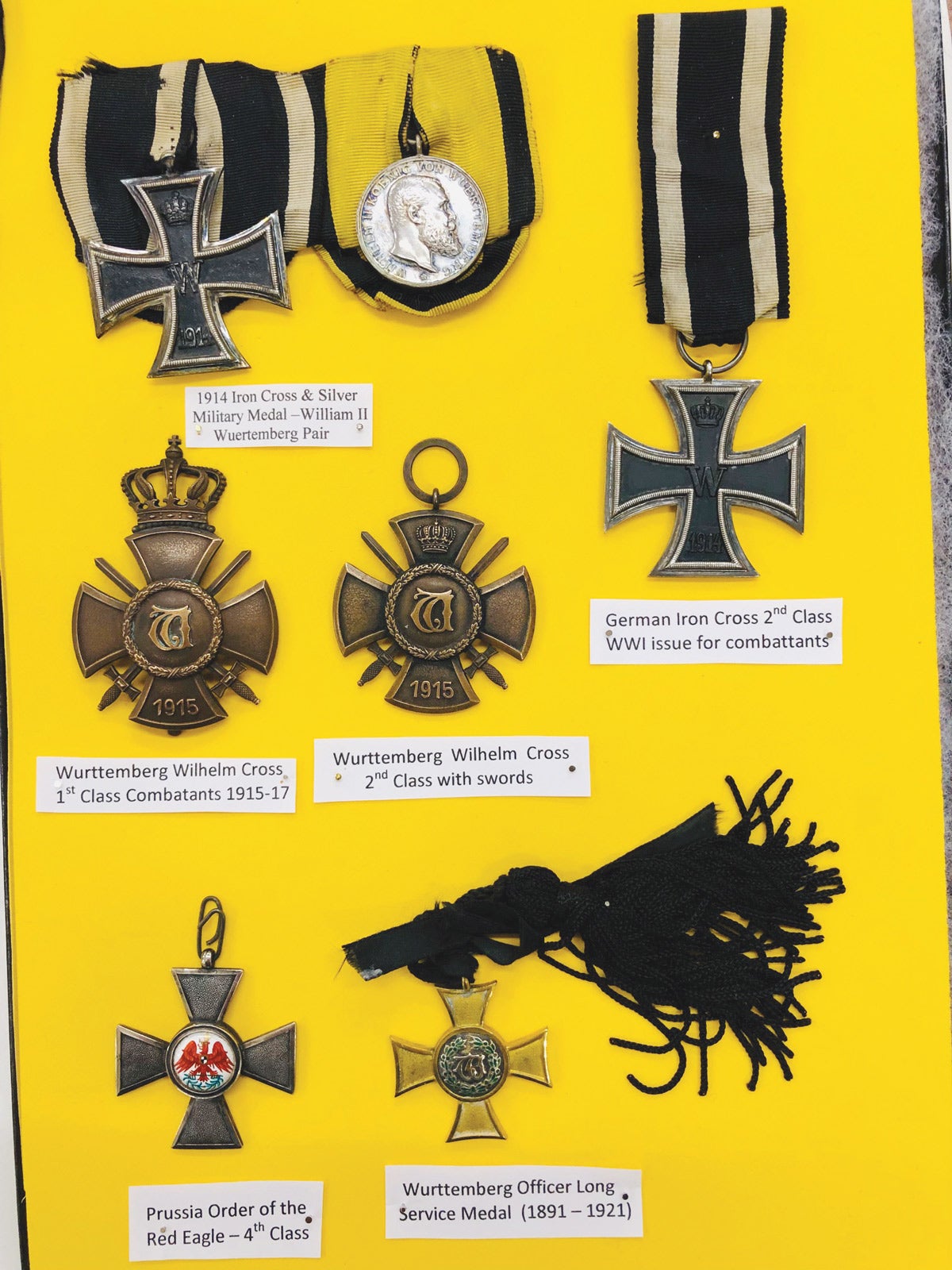 A group of period correct German medals of the WWI era.