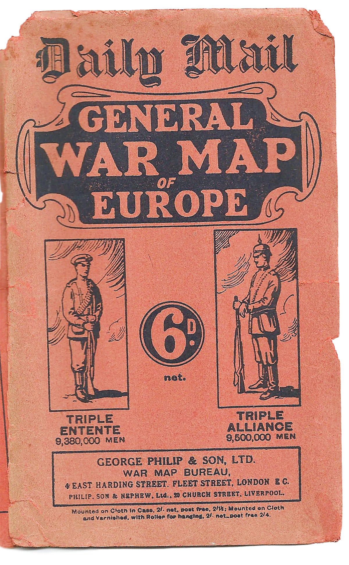 This tattered map from 1914 contains a wealth of facts, but does require some attention to preserve it.