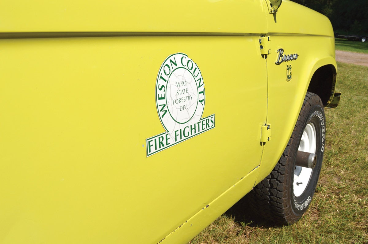 Owner Paul Mayer had decals made of the original U.S. Forest Service logo and mounted them over the faded originals.