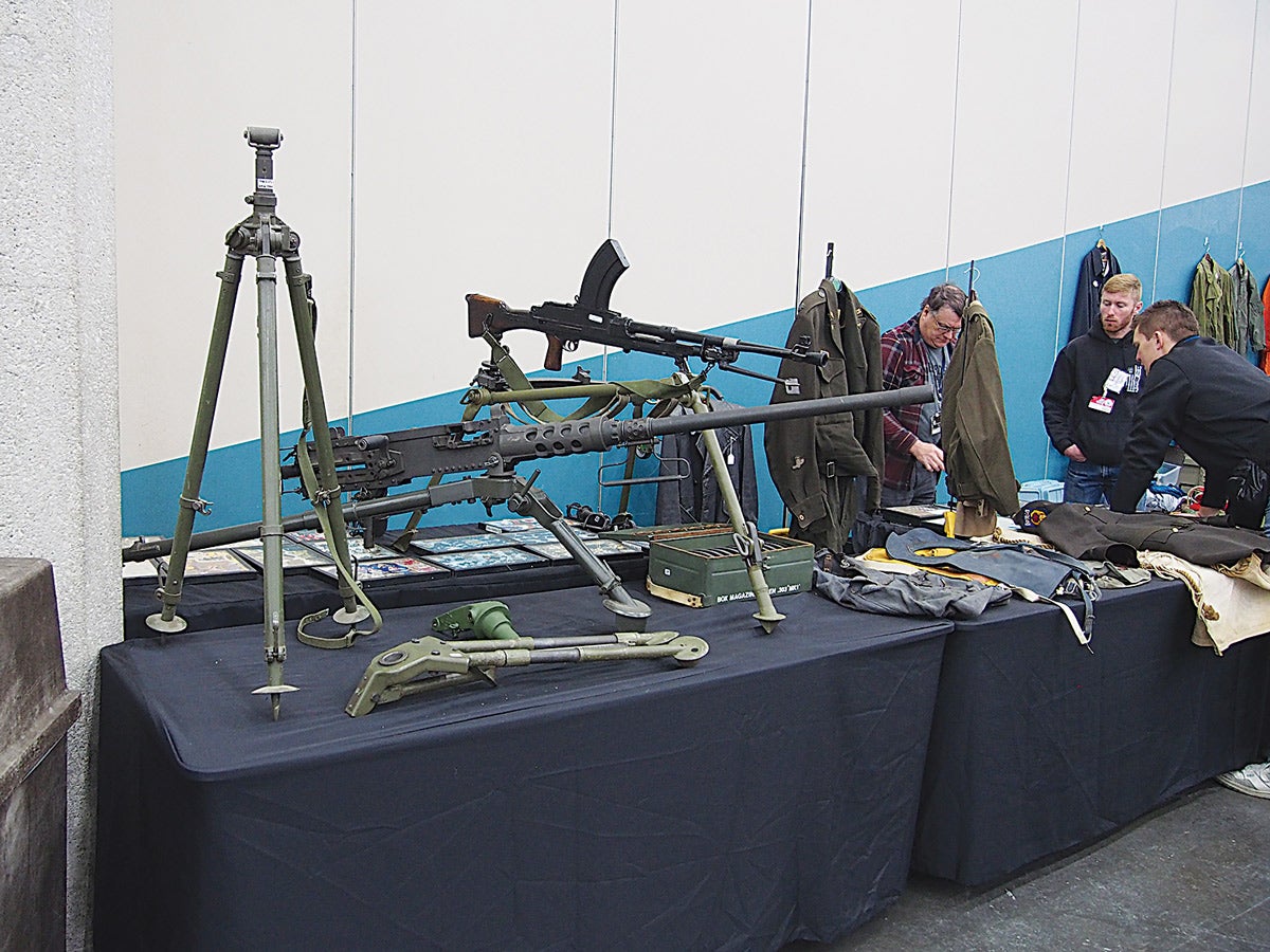 The Bren Gun and M2 .50-caliber may be “display” items rather than functional, but really wouldn’t these be the ultimate man cave items?