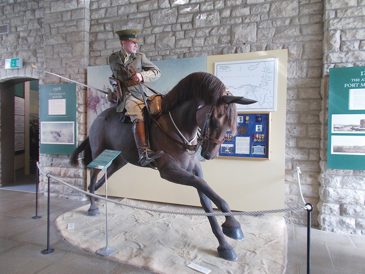 One of the life-sized dioramas at the Keep Museum in Dorchester, celebrating the 1916 Charge at Agagir.