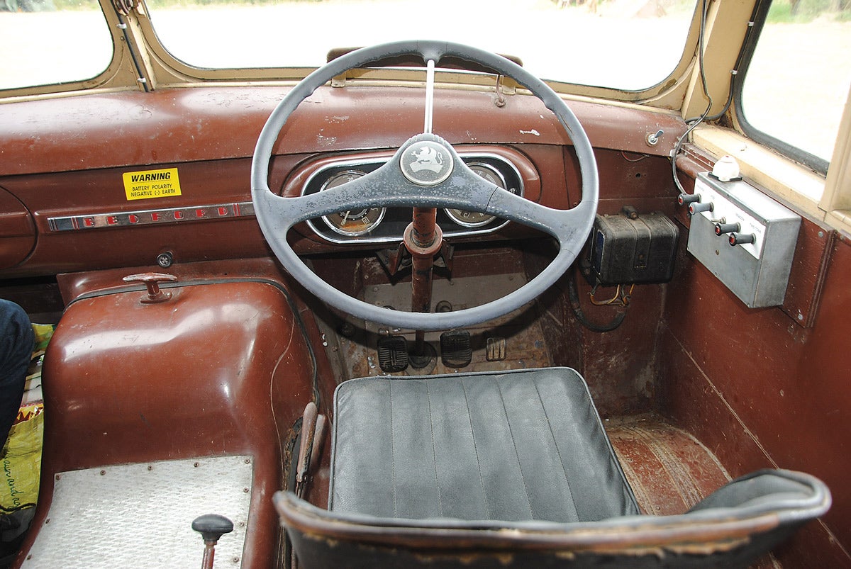 The driver’s position has good visibility, but would have been noisy sitting over the engine.