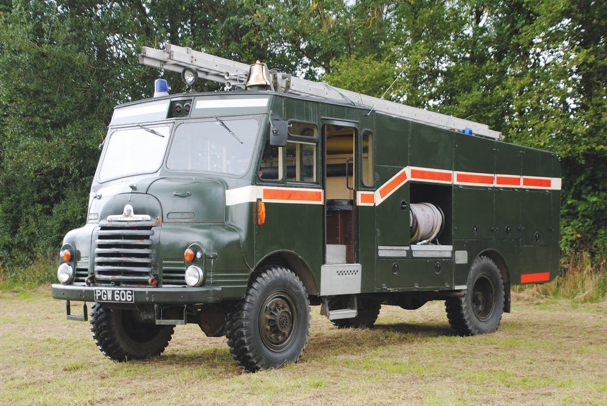 This Bedford RLHZ military fire truck is part of the Ashdown Camp Collection in England, the site which hosts the Wartime in the Vale Show.