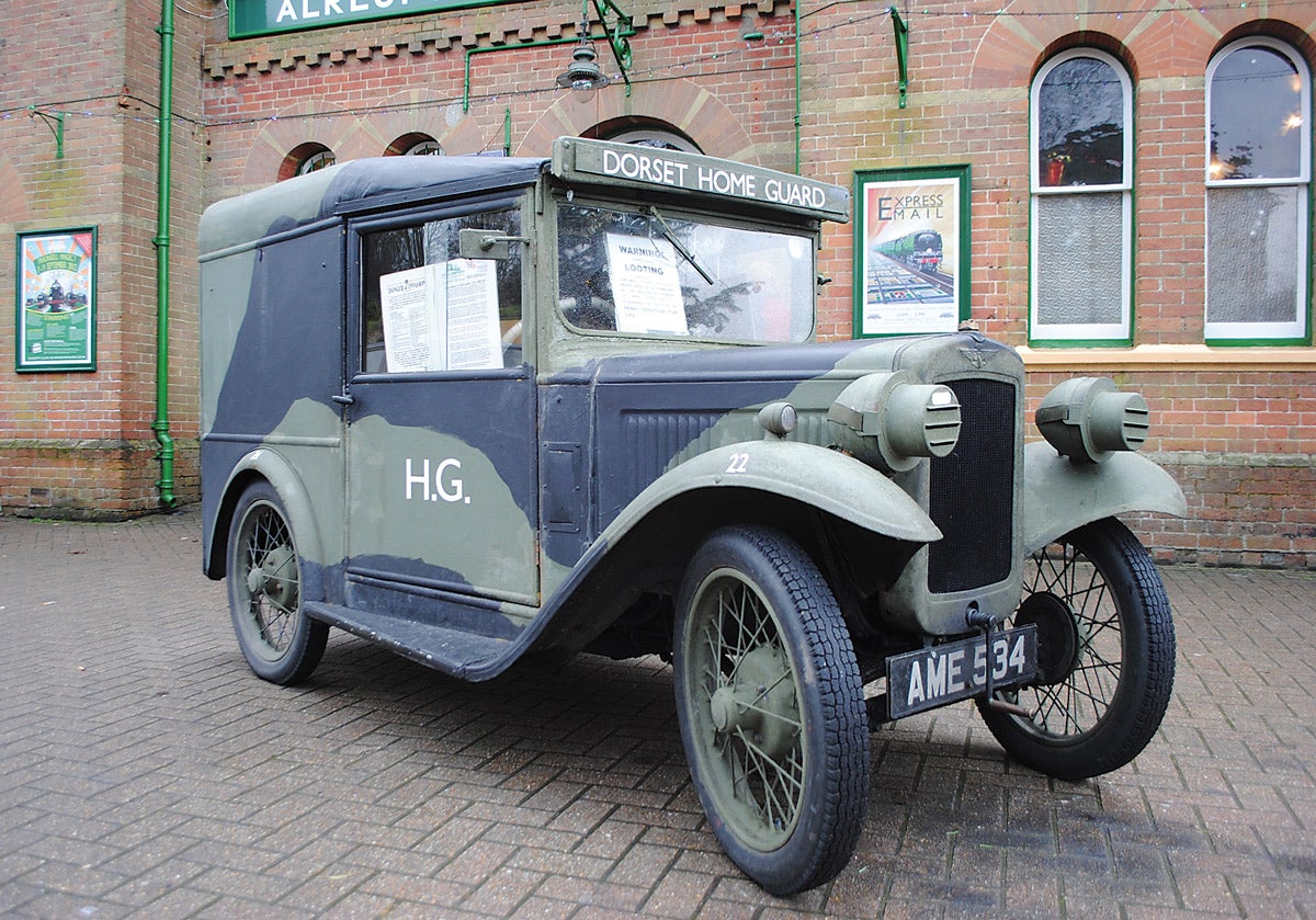 Not all Home Guard units had their own transport, but this Austin 7 van from 1933 fits in nicely for displays.