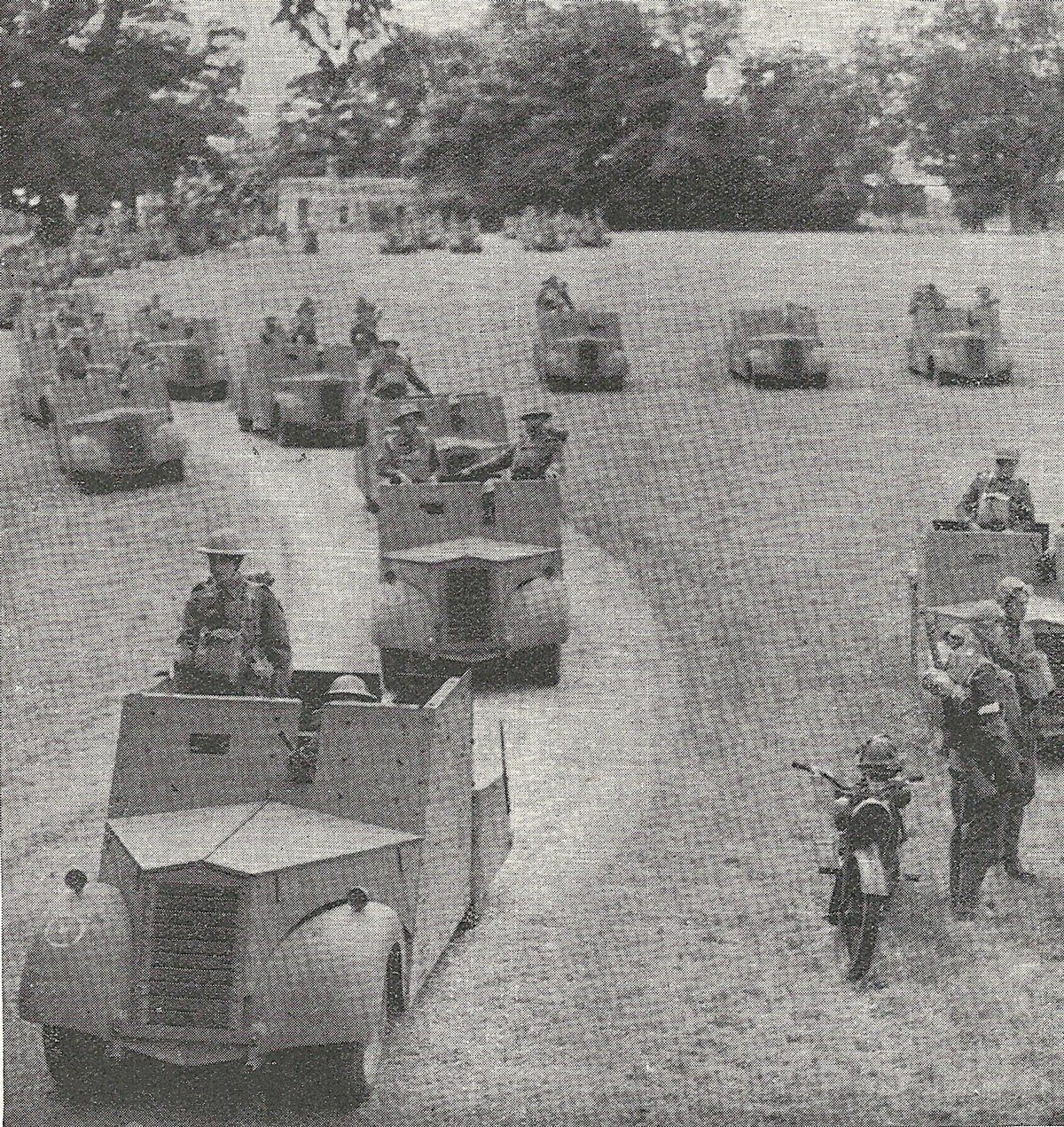 The “Beaverette” was an improvised light reconnaissance car, named after Lord Beaverbrook the Minister for Aircraft Production in the war, developed for units of the Home Guard.