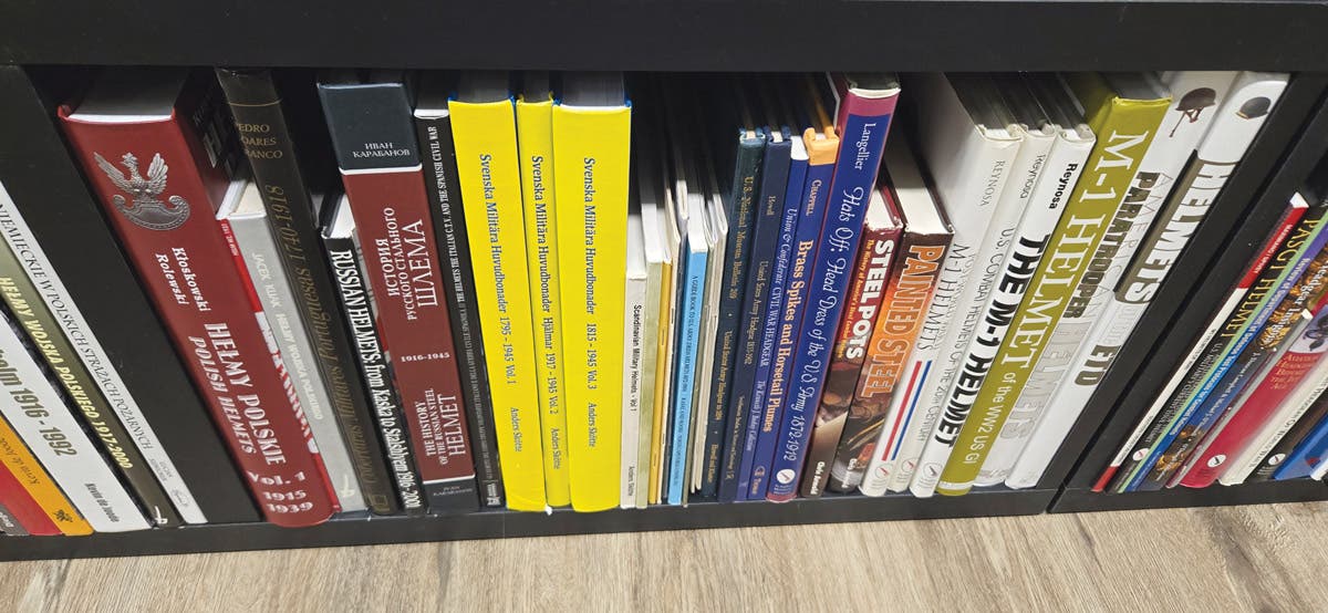 Helmet books are grouped by country rather than era. That seems less chaotic!