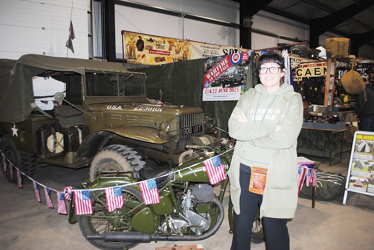 Amy Jelphs was on site to promote the Wartime in the Vale Show, which attracts many collectors, vehicle owners and re-enactors.