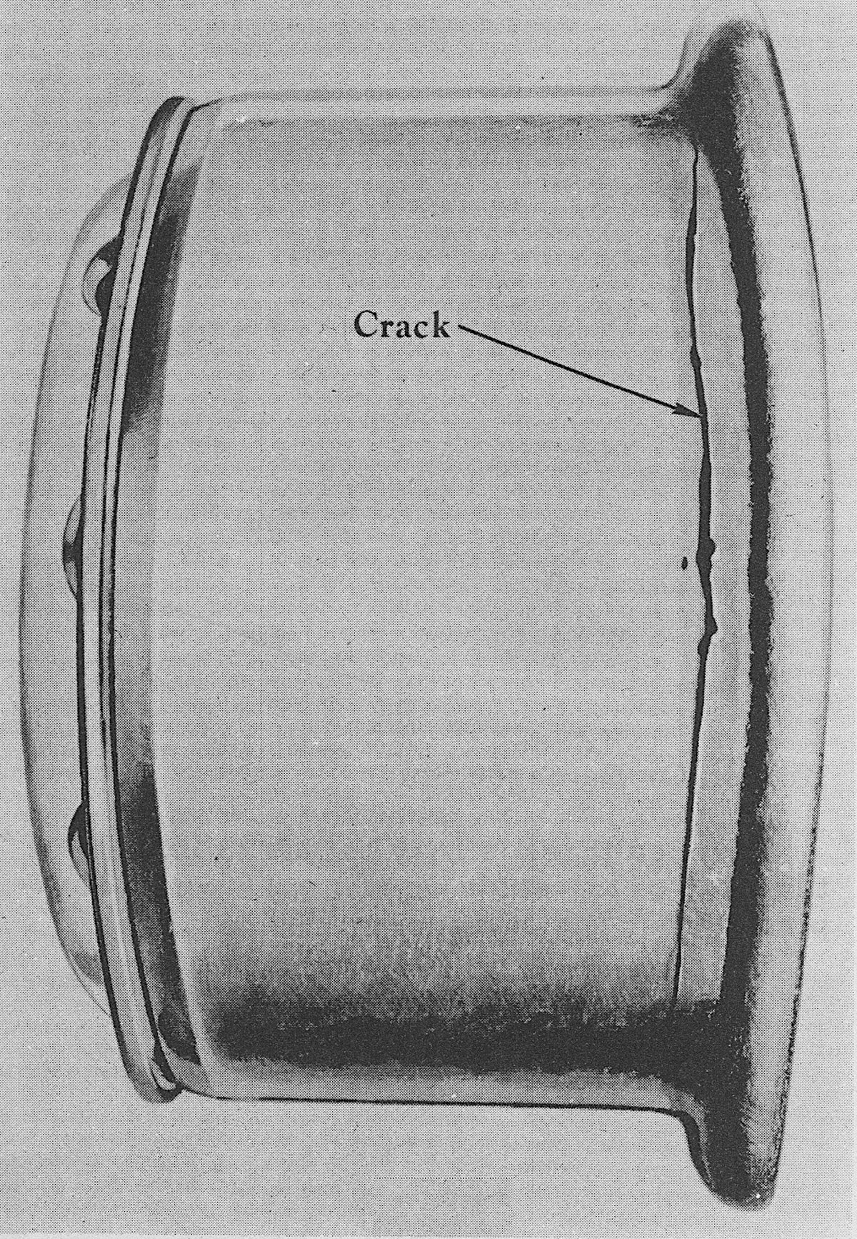 The next thing to look for is that there aren’t any cracks radiating out from the lug bolt holes, and you may have to scrape off many layers of old paint to make this examination. If there are cracks, even a little one, throw the wheel away. Don’t try to weld it; you’ll only weaken and probably distort the wheel; and a responsible person would somehow mark or further damage the wheel so it’s obvious to anyone it shouldn’t be used again. Also, check for cracks in the wheels’s back side.