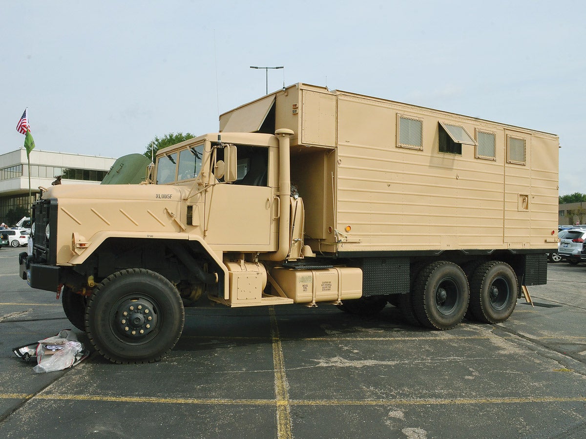 AM General rebuilt more than 24,000 M809 series trucks into early 900 series vehicles. Bill Nutting’s M934 also employs the Cummins NHC-250 engine and Rockwell axles.