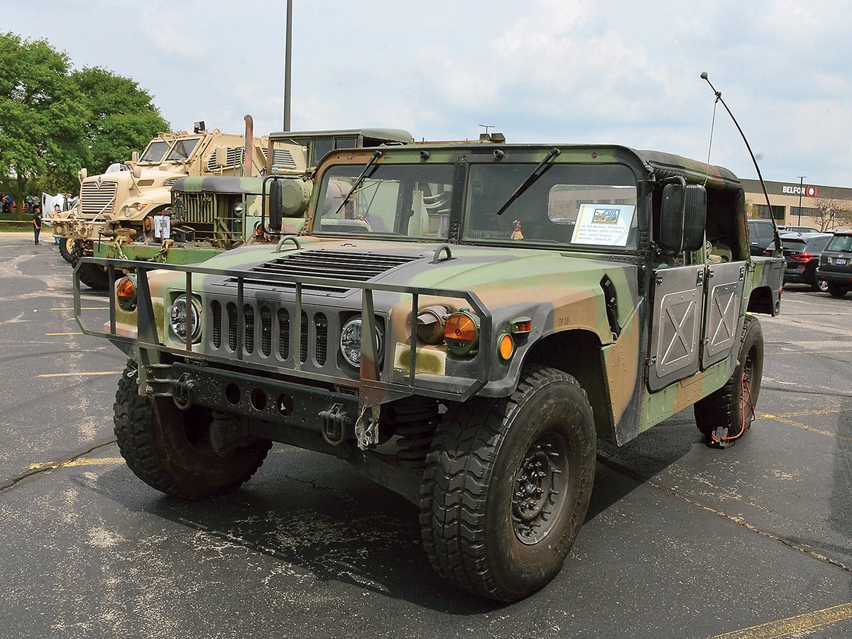 Jim Tweedie attended with his 1990 M998 HMMWV. Meritor 
Defense produced suspension parts used on many HMMWVs