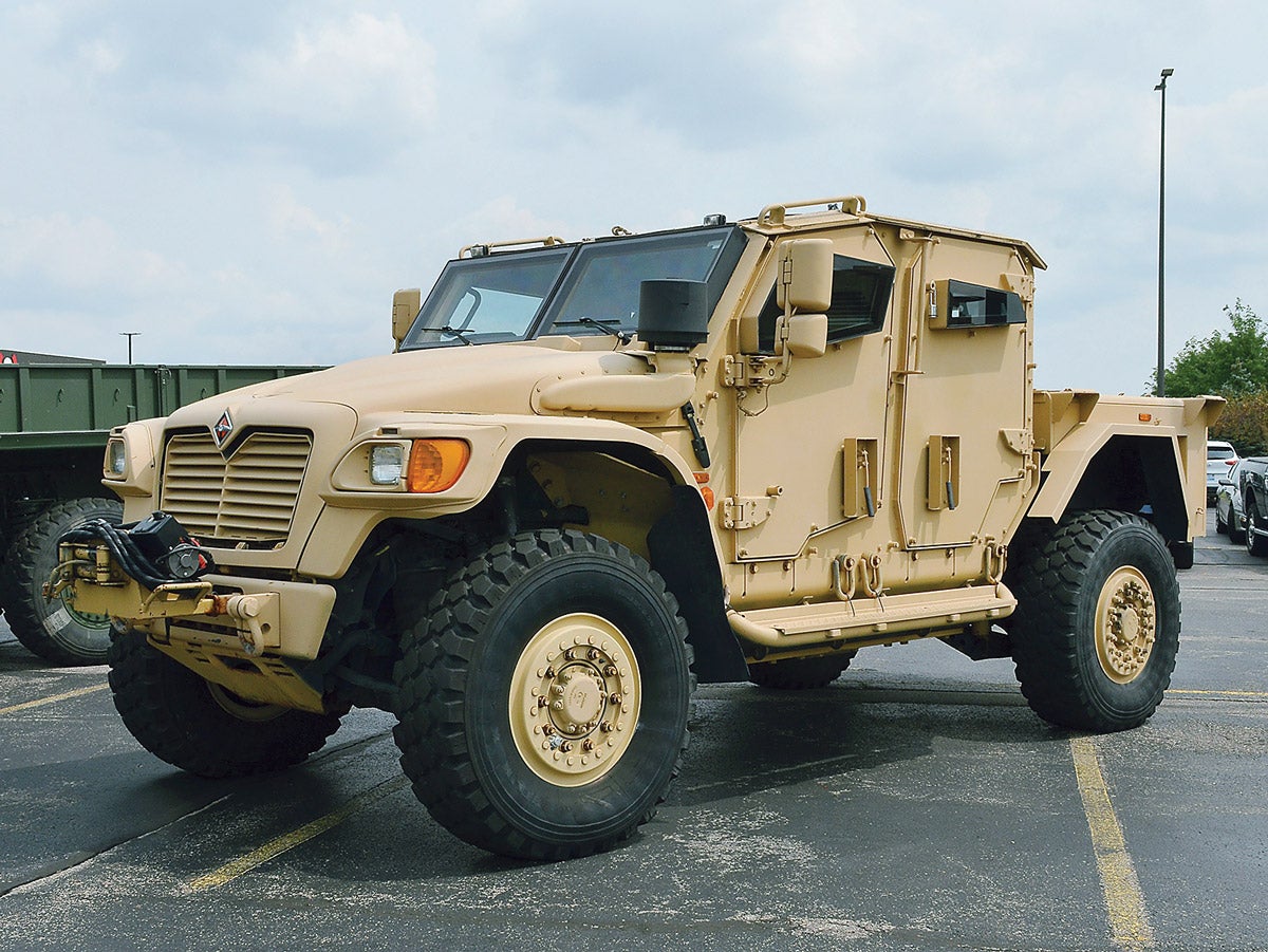 The MXT-MV is a six-person light armored all-terrain prototype vehicle employed by the British as the Husky (TSV) Tactical Support Vehicle.
