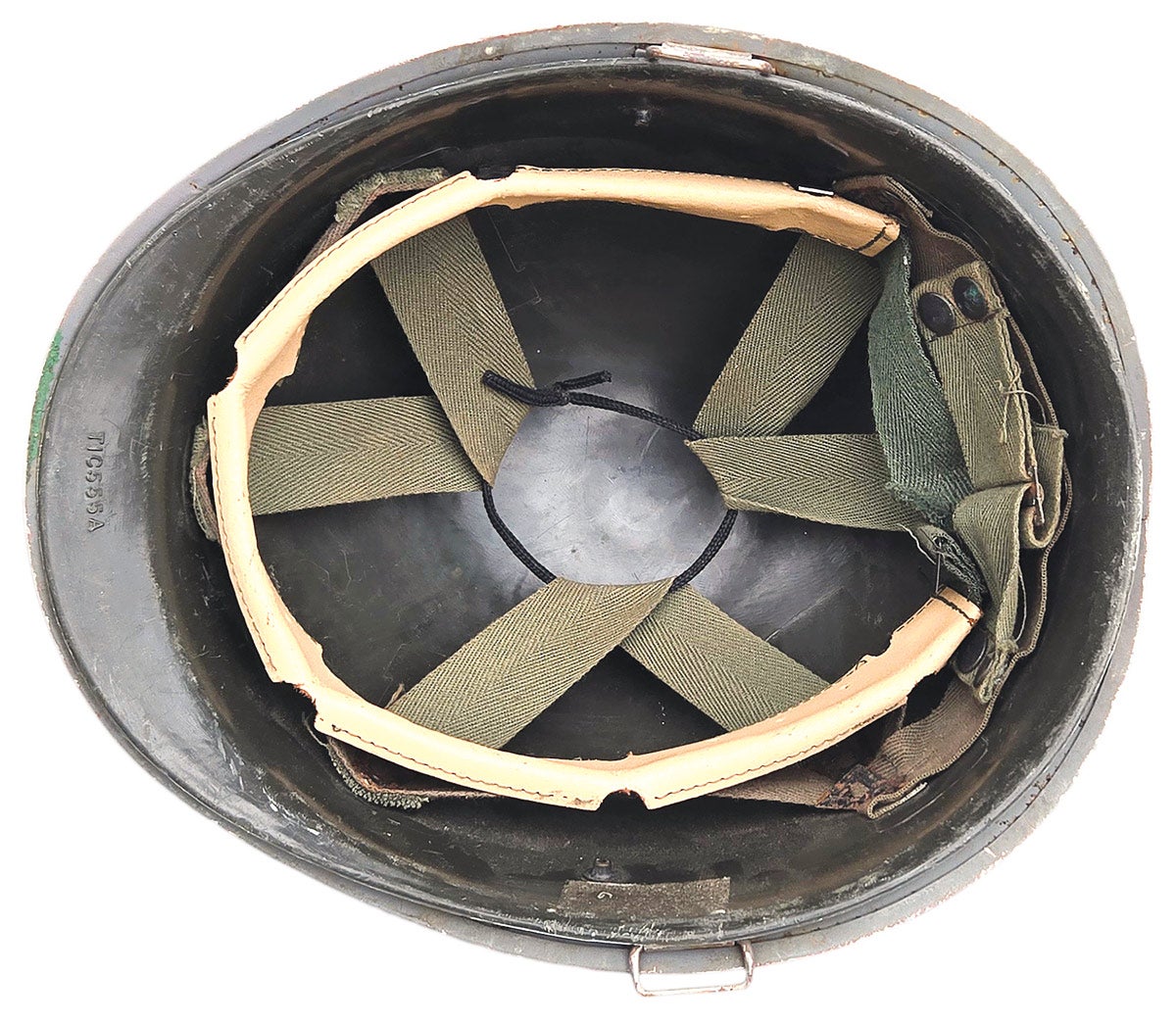 A Cold War era Republic of China (ROC) Navy American-made M1 steel helmet
