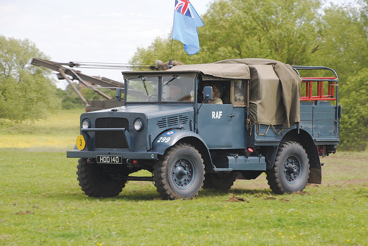 WHMV member Peter Bould giving his support to the WARAG Show by driving his Bedford MW truck in the mobility display.