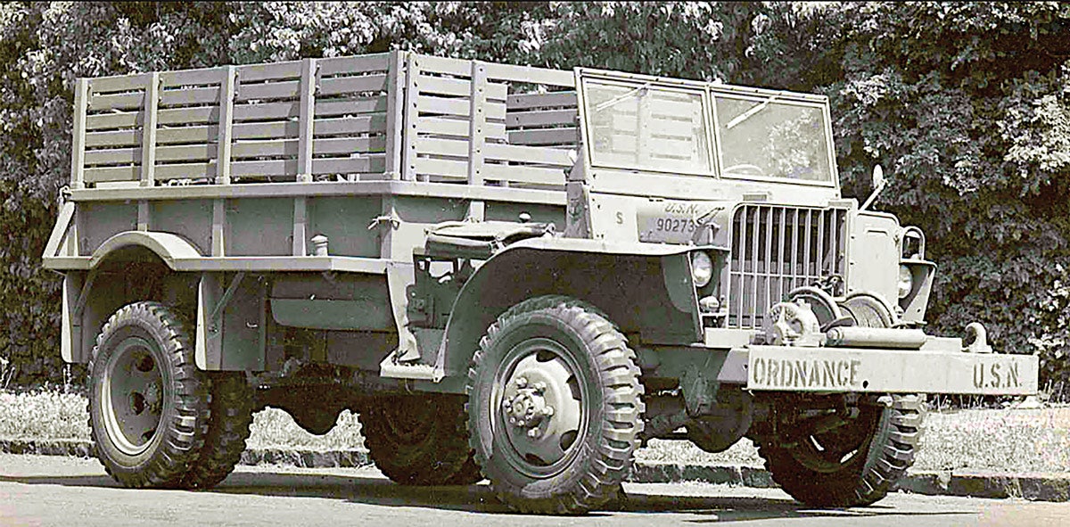 According to the author’s research, the Ford GTB was specifically designed to meet the demands of the Burma Road with good maneuverability, a compact turning radius, a short wheelbase and a low profile. The nose of the vehicle was very short, providing the driver with good visibility when climbing steep slopes. Nonetheless, the U.S. Army decided it didn’t want it! The U.S. Navy and Marine Corps, however, were glad to get the vehicle, and most were shipped to the Pacific Theater.